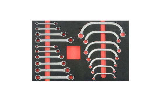 17pc Gear wrench & half-moon wrench set (EVA), Image 2