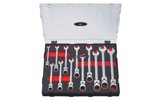 Open-end Ratchet Wrench Set Flexible 12-piece, Image 2