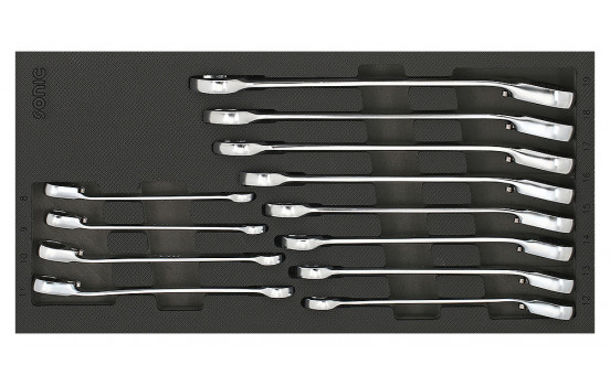 Sonic Ratchet combination wrench set 12-sided 12-piece
