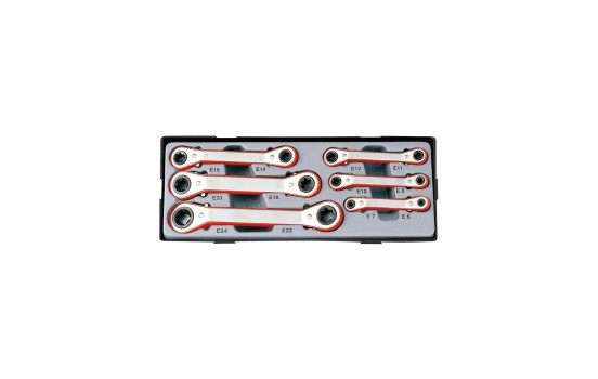 Torx Ring ratchet wrench set 6 pieces (15° angled)