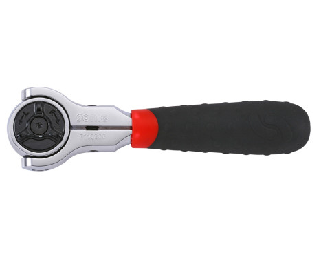 Ratchet 1/2 ", with swivel head, short 72 teeth
