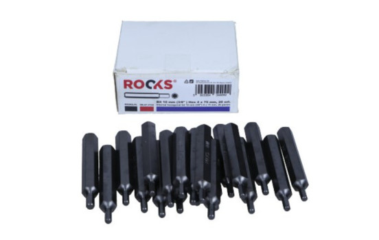 Rooks Bit 10 mm (3/8") Hex 4 mm x 75 mm, 20 pieces