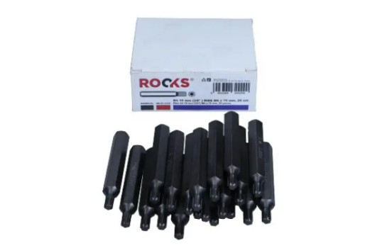 Rooks Bit 10 mm (3/8") Ribe M6 x 75 mm, 20 pieces