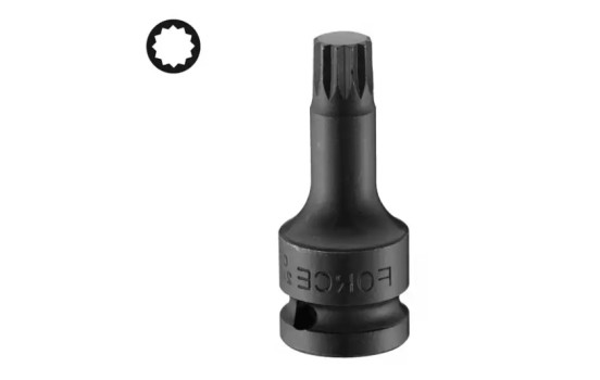 Force Bit Socket force 1/2" Many-tooth M12 60mmL