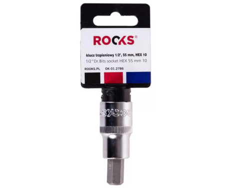 Rooks Bit Socket 1/2'', 55mm hex 10