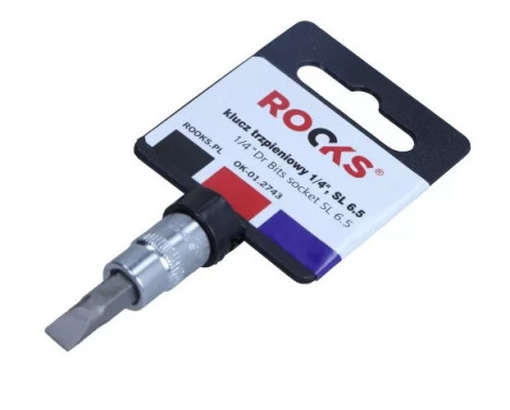 Rooks Bit Socket 1/4", flat 6.5
