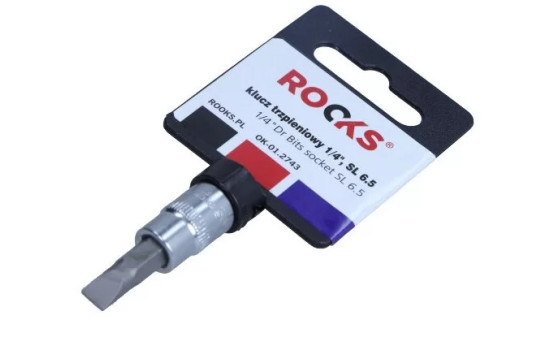 Rooks Bit Socket 1/4", flat 6.5