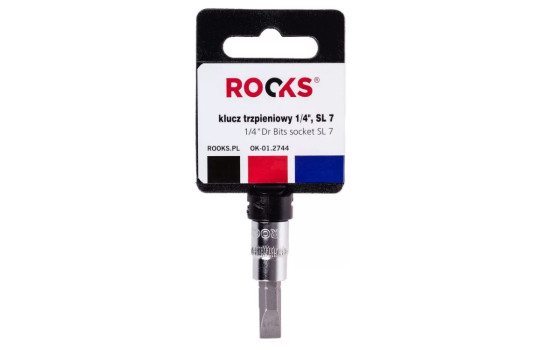 Rooks Bit Socket 1/4", flat 7