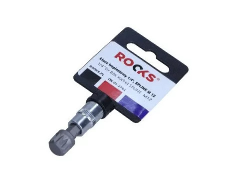 Rooks Bit Socket 1/4", multi-tooth M12