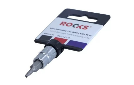 Rooks Bit Socket 1/4", Torx 5 with hole TS10