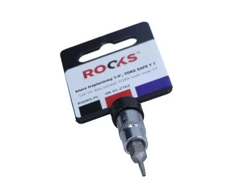 Rooks Bit Socket 1/4", Torx with hole T7