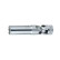 Force Knee joint socket 3/8", 6-sided long 19mm