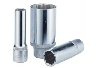 Force Socket 1/4", 12-sided long 9mm
