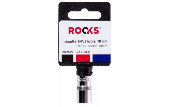 Rooks Socket 1/4", 6-sided, 10 mm