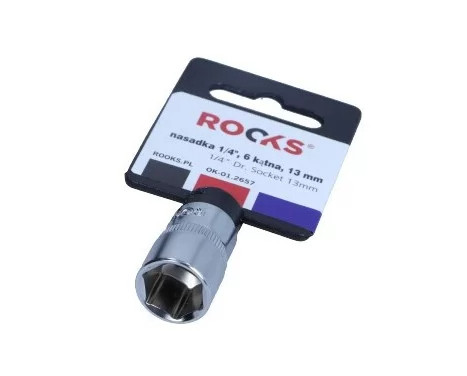 Rooks Socket 1/4", 6-sided, 13 mm