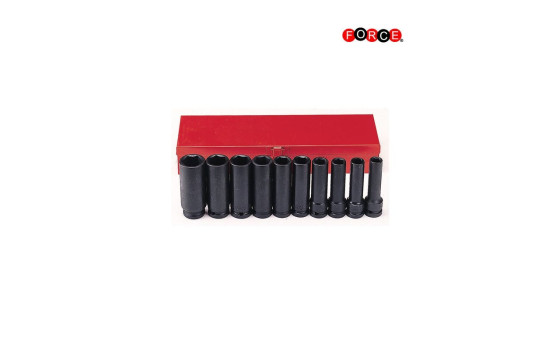 Force 10-piece 1/2" Impact Socket Set 12-sided (85mmL), Image 2
