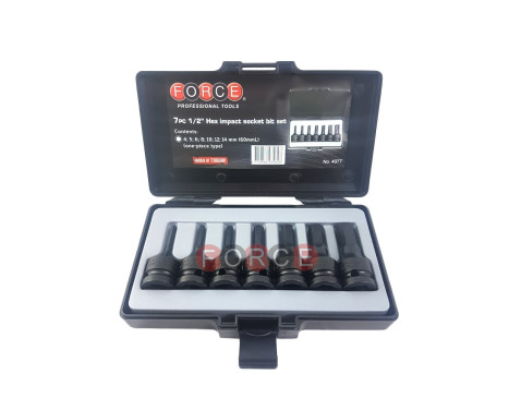 Force Bit Socket Set 1/2" Power SAE 7 pieces
