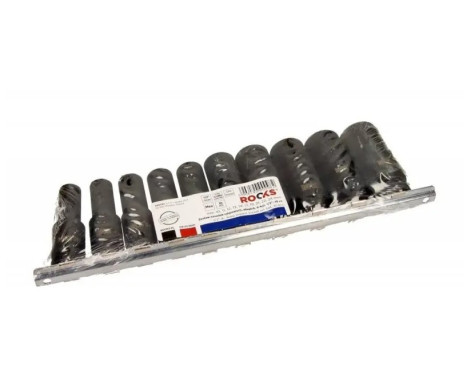 Rooks Impact socket set 1/2" 6-sided long, 10-24 mm, 10 pieces