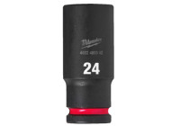 Milwaukee SHOCKWAVE™ Impact Socket 1/2" long 24 mm - 1 piece