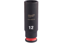 Milwaukee SHOCKWAVE™ Impact socket 1/4" deep 12mm-1pc