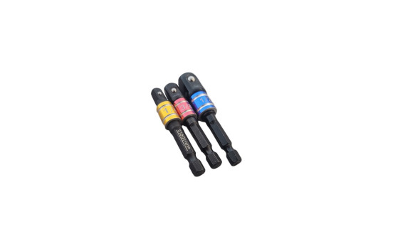 3PC Impact Driver Color Coded Socket Adapters, Image 2