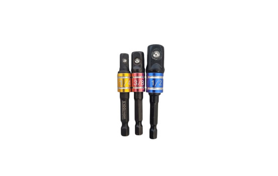 3PC Impact Driver Color Coded Socket Adapters, Image 6