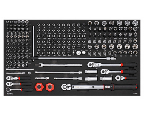 Sonic Socket Set 1/4" & 3/8", SFS Jumbo 212-Piece