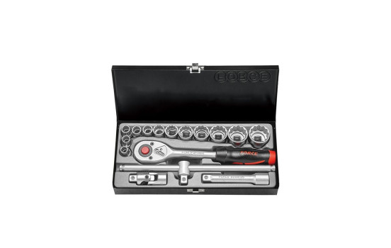 1/2" Socket set 12-sided 16 pieces, Image 2
