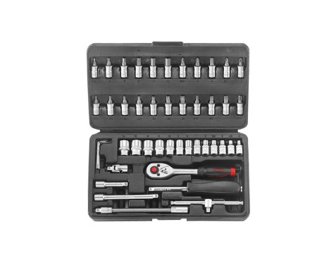 1/4" Socket Set 6-sided 46 pieces