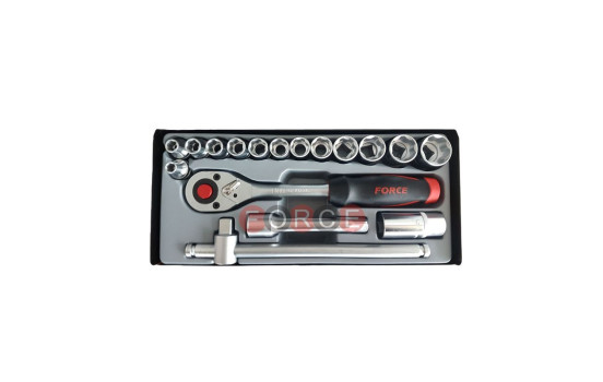 17pc 1/2" Surface drive socket set (SAE), Image 2