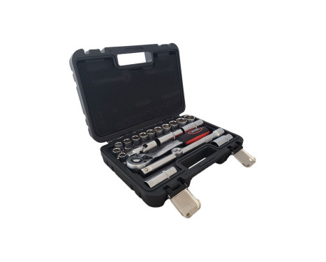 20 Piece 1/2" Socket Wrench Set with Ratchet (Metric) 10/24mm, Image 2