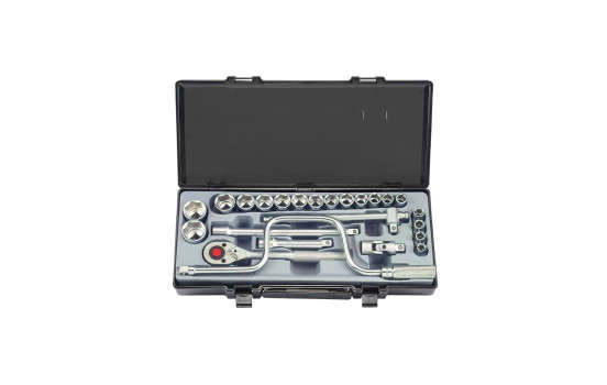 24 Piece 1/2" 6pt. Flank Socket Set