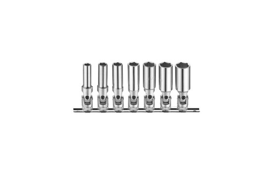 3/8" Knee joint socket set long SAE 7 pieces, Image 2