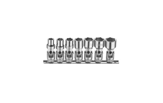 3/8" Knee joint socket set SAE 7 pieces