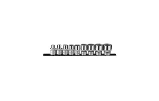 3/8" Socket set 6-sided SAE 9 pieces