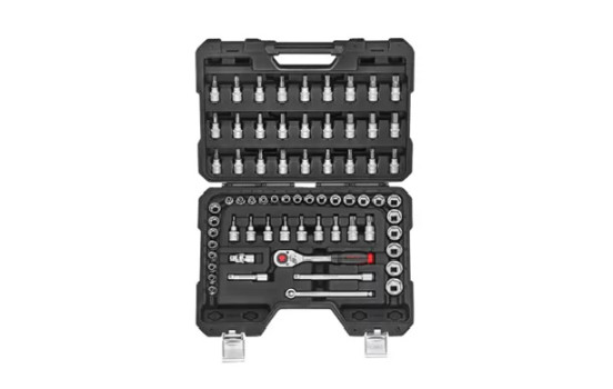 68pc 3/8"DR. 6pt. Flank & star socket combination set