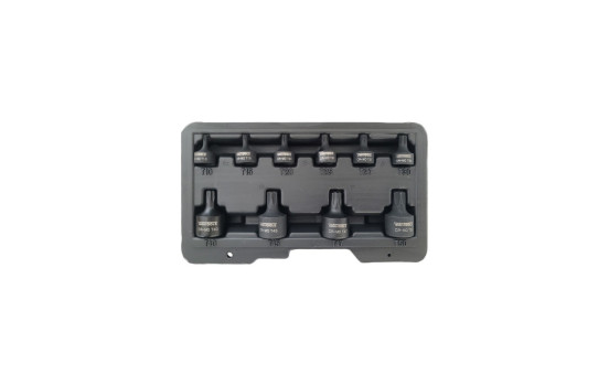 9 Piece Stubby Impact Torx Bit Socket Set T10 to T50 Low Profile, Image 3