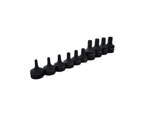 9 Piece Stubby Impact Torx Bit Socket Set T10 to T50 Low Profile, Image 4