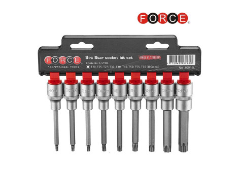 9pc 1/2" DR. Star socket bit set (100mmL)
