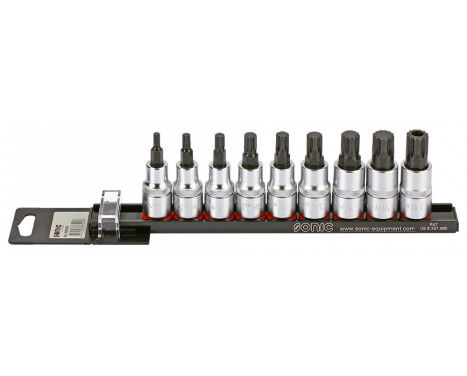 Bitdopset 1/2 ", multi-tooth 9-pcs on rail