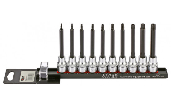 Bitdopset 3/8 ", TX-H long 10-pieces on rail