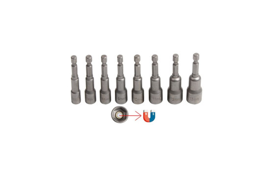 Drill Bit Sockets Magnetic 8 Pieces, Image 2
