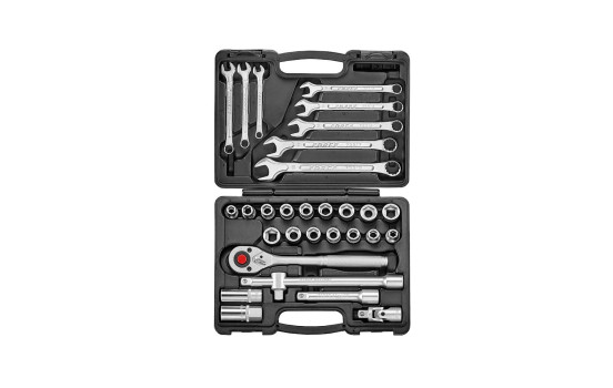 Force 1/2" 6-point socket and wrench set, 31 pieces