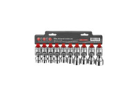 Force 1/2" 6-sided Knee joint socket set 10-piece