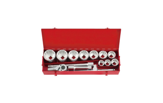 Force 1" Socket Set 12-sided 14 pieces, Image 2