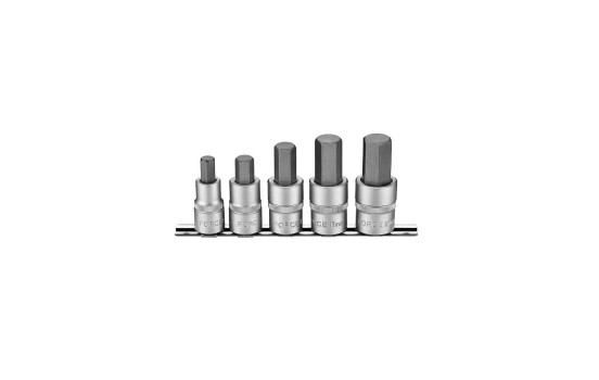 Force 4056 1/2 Bit Socket Set Hexagon 5 Piece
