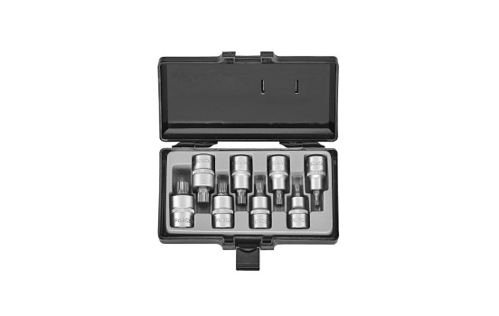 Force 40811 1/2 Bit Socket Set Spline 8 Piece