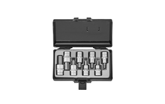 FORCE 4091S 1/2″ Bit Socket Set Hexagon SAE 8-piece