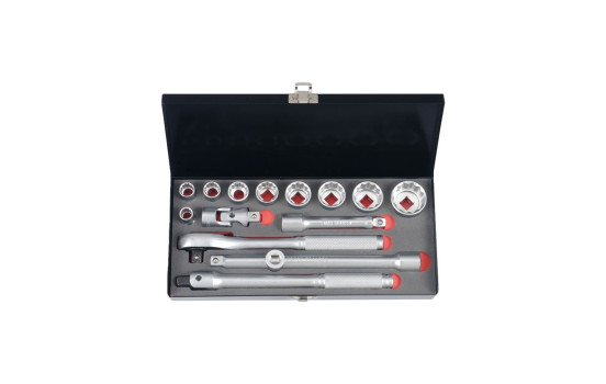 Force Socket Set 1/2" 12-point 15-piece