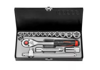 Force Socket Set 1/2" 12-sided 17 pieces